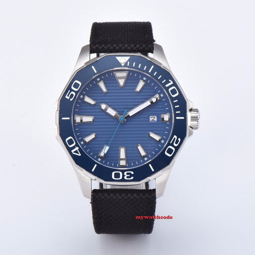 45mm blue sterile dial watch